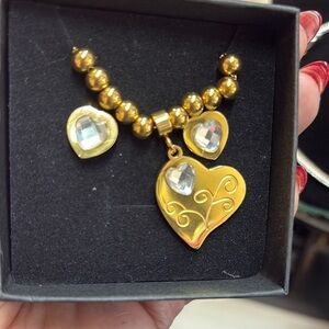 Gold Heart Pendant Necklace